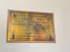 Thomas Tartt plaque, 1897