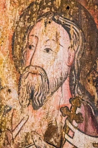 Medieval wall painting in the Guildhall chapel