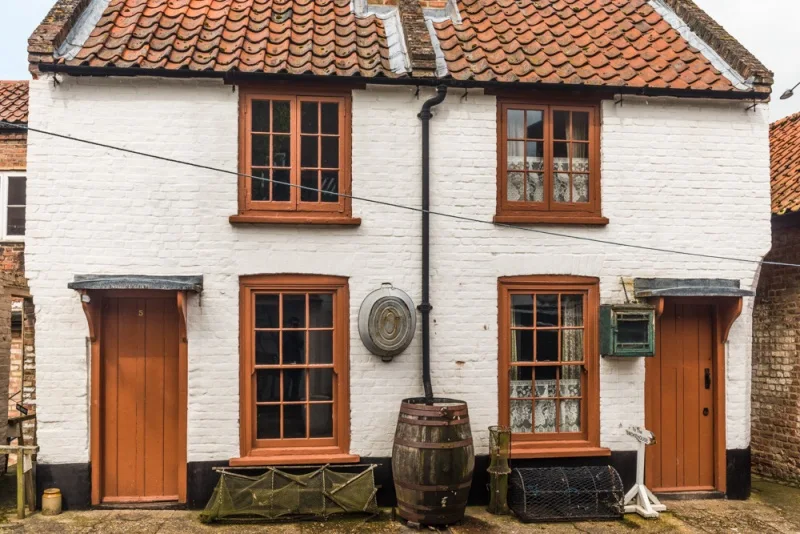 The restored fisherman's cottages