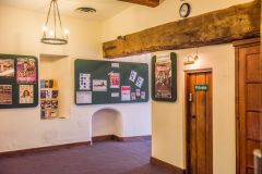 Large timber beams give away the age of the Guildhall