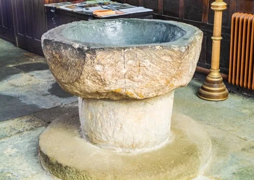 The 12th-century font