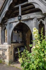 The timber-framed south porch