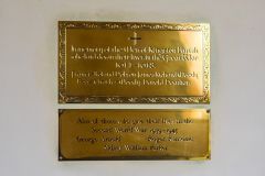 The brass war memorial plaques