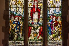 The richly-coloured east window