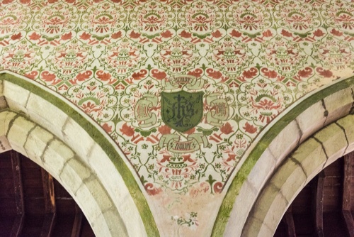 Painted decoration, Kinnersley Church, Herefordshire