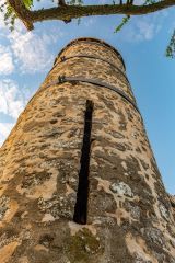 Looking up from the tower base