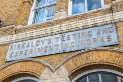 The original company nameplate