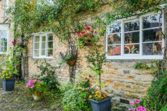 A pretty cottage opposite the church