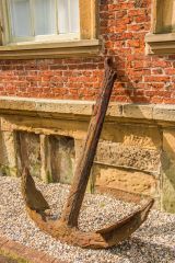 An old iron ship's anchor