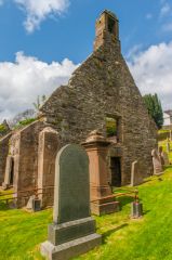 The east gable end of the church