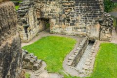 Looking down from the night stair