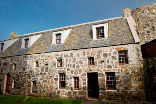 The castle courtyard