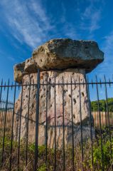 A closeup of the stones