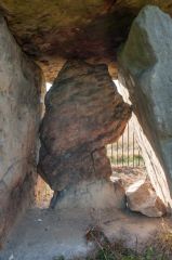 Inside the dolmen chamber