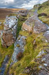 The trail skirts the top of Knockan Crag