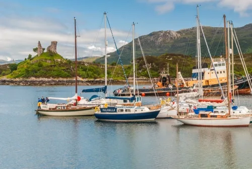 The castle from across Kyleakin harbour