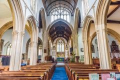 The church interior, looking east