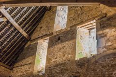 Slit windows in the south wall