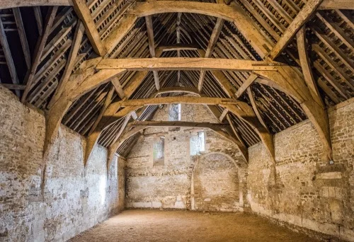 The barn interior
