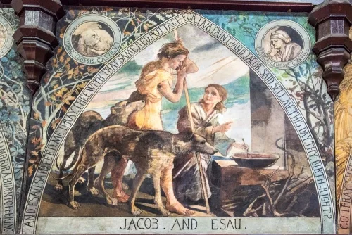 Jacob and Esau mural
