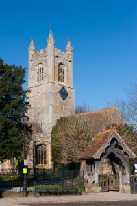 Lych gate and tower