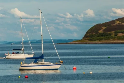 Boats in Lamlash Bay