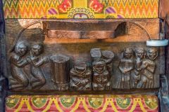 Medieval misericord depicting a baptism?