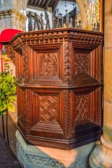 The restored Jacobean pulpit