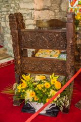 Prayer desk carved front