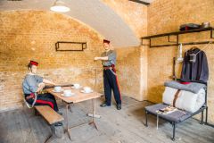 Recreated Victorian soldier's barracks