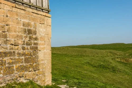 The Monument base and Oldbury Castle hillfort
