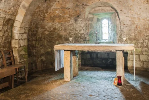 The stone altar table