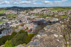 Launceston town from atop the castle keep