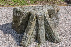 A piece of carved vaulting preserved in the choir