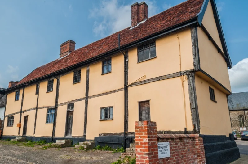 The rear facade of the Guildhall