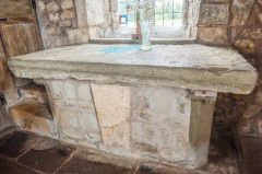 The medieval stone altar