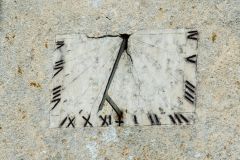 Leckford, St Nicholas Church, An ancient sundial on the south wall