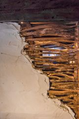 Wattle (right) and daub (left)