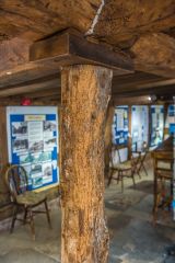 The ground floor roof is supported on timber posts