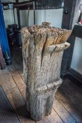 One of the original 17th-century posts, now removed