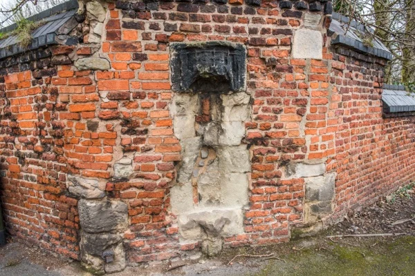 A statue niche in Bishop Penny's Wall