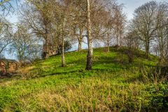 Looking up the castle mound