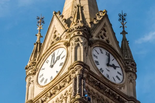 The clock faces
