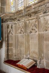 The 14th century sedilia in the chancel