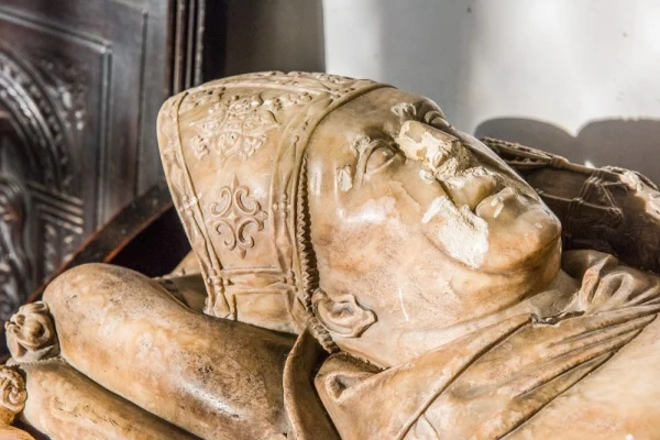 Bishop Penny's effigy in the sanctuary