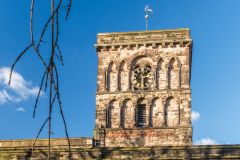 12th century blind arcading on the tower