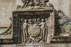 Leith Hall, Coat of arms over the front entrance