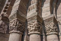 The superbly carved 12th-century west doorway capitals