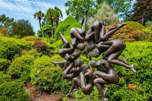 Sculpture in the rock garden