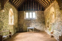 The chapel interior looking east to the altar